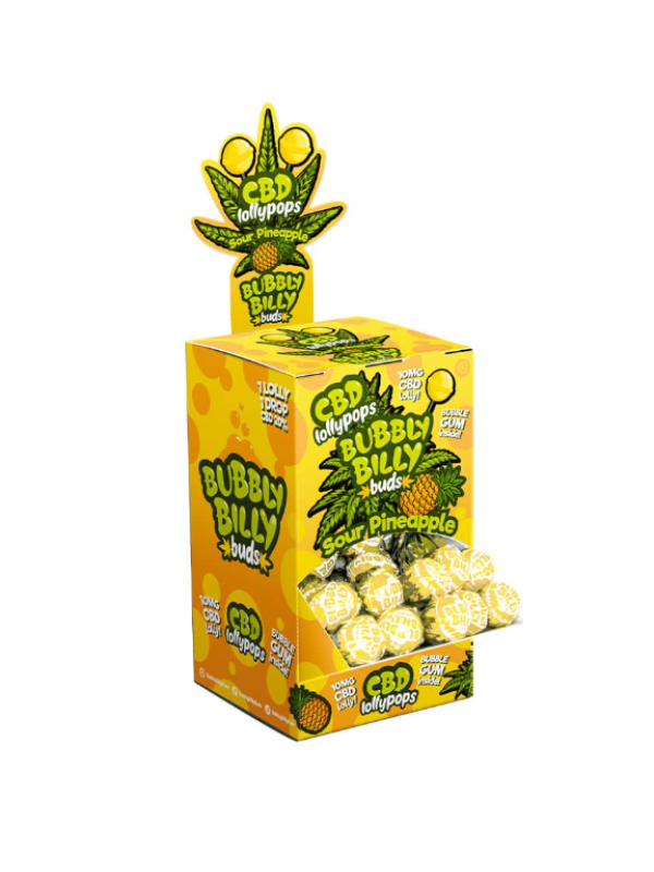 Чупа-чупс Bubbly Billy Buds CBD Sour Pineapple (10мг) 1шт Чупа-чупс Bubbly Billy Buds CBD Sour Pineapple (10мг) 1шт