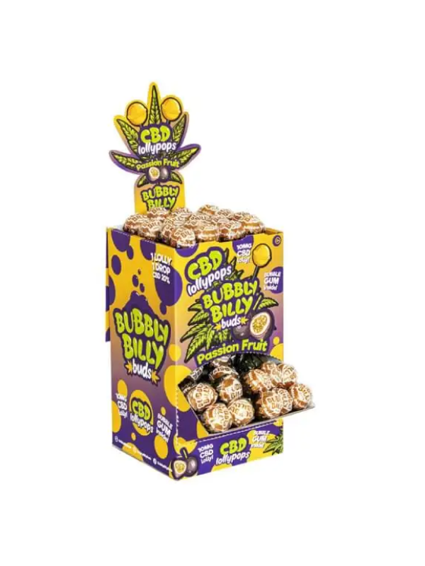 Lolipop Candy Bubbly Billy Buds CBD Passion Fruit (10mg) 1pc Lolipop Candy Bubbly Billy Buds CBD Passion Fruit (10mg) 1pc