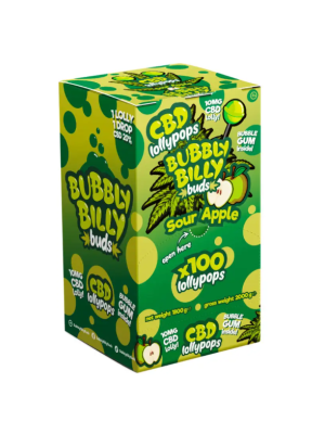 Lollipop Candy Bubbly Billy Buds CBD Sour Apple (10mg) Фото 2 Lollipop Candy Bubbly Billy Buds CBD Sour Apple (10mg) Фото 2