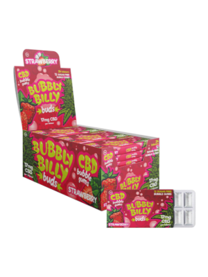 Жевательная резинка CBD Bubbly Billy Buds с клубникой (17мг) Фото 1