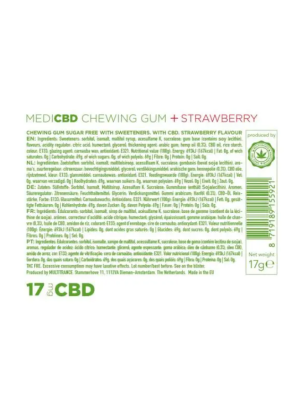 Жевательные резинки MediCBD со вкусом клубники (17мг) Фото 2