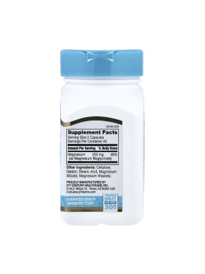 21st Century Magnesium Glycinate - Magnesium Glycinate, 90 capsules Фото 2