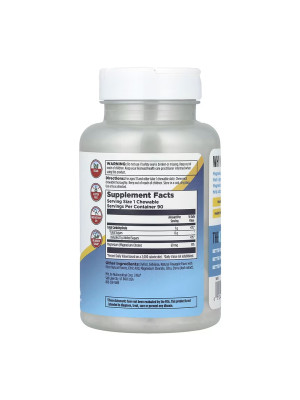 KAL Magnesium Chewables - Цитрат магния жевательные таблетки со вкусом ананаса, 60 мг, 90 шт. Фото 2