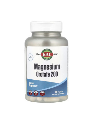 KAL Magnesium Orotate 200mg – магний оротат, 120 веганских капсул. Фото 2