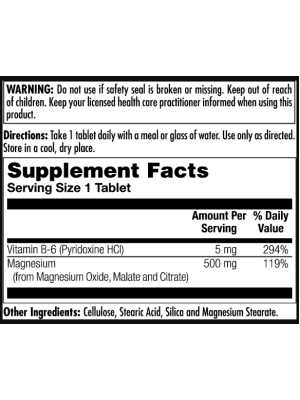 KAL Magnesium Sustained Release Triple Source 500mg - 100 tablets Фото 2
