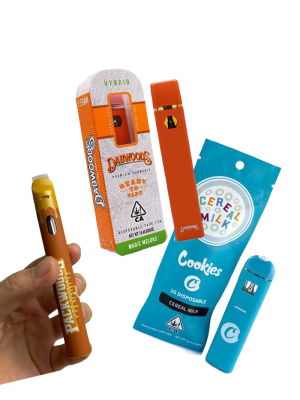 Set of Empty Vape Pens (Cookies, Packwood & Runtz, and Dabwoods) for 1ml Distillates Фото 1