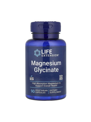 Life Extension Magnesium Glycinate – глицинат магния, 90 вегетарианских капсул Фото 2