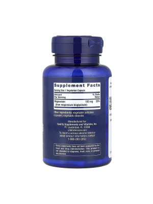 Life Extension Magnesium Glycinate – глицинат магния, 90 вегетарианских капсул Фото 2