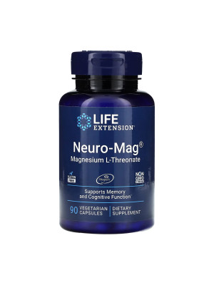Life Extension Neuro-Mag® Magnesium L-Threonate – магний л-треонат Magtein®, 90 вегетарианских капсул Фото 2