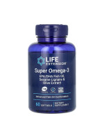 Life Extension Super Omega-3 EPA/DHA Fish Oil Sesame Lignans & Olive Extract – омега-3 рыбий жир с лигнанами кунжута и экстрактом масла, 60 капсул Фото 1