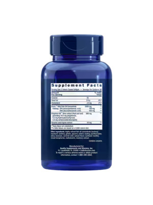 Life Extension Super Omega-3 EPA/DHA Fish Oil, Sesame Lignans & Olive Extract – омега-3 с ЭПК и ДГК, лигнанами кунжута и экстрактом масла, 120 капсул Фото 2