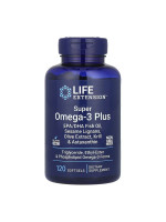 Life Extension Super Omega-3 Plus EPA/DHA – омега-3 с крилем, астаксантином и экстрактом масла, 120 капсул Фото 1