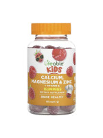 Lifeable Calcium Magnesium & Zinc + Vitamin D Kids - Calcium, Magnesium, Zinc and Vitamin D3 for Children, 60 Chewables Фото 1