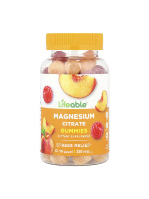 Lifeable Magnesium Citrate 250mg Adult - цитрат магнію у жувальних цукерках, 90 шт Фото 2