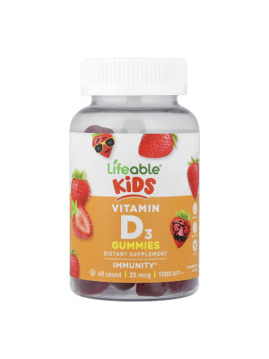 Lifeable Vitamin D Kids - Vitamin D3 for children, chewable candies, 60 pcs. Фото 2
