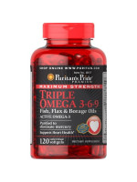 Maximum Strenght Triple Omega 3 6 9 Fish Flax Borage Oils - 120 Softgels Фото 1