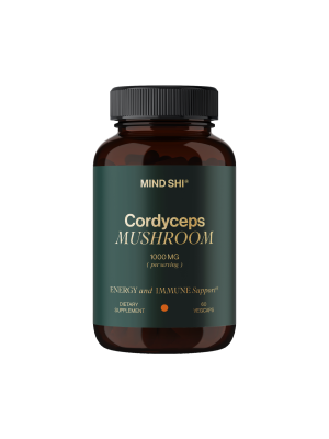 Mind Shi Cordyceps Mushroom – экстракт кордицепса 1000 мг, 60 веган-капсул Фото 2