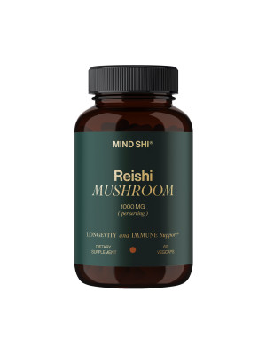 Mind Shi Reishi Mushroom – экстракт гриба рейши 1000 мг, 60 веган-капсул Фото 2