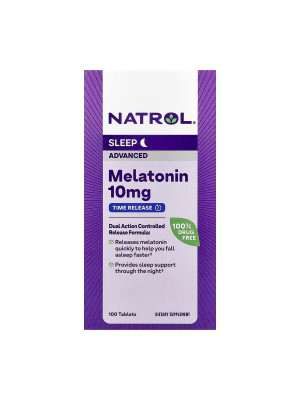 NATROL Advanced Sleep Melatonin 10mg – мелатонин для сна, 100 таблеток Фото 2