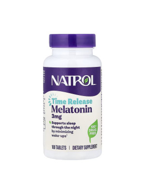 NATROL Melatonin 3mg – мелатонин 3 мг, 100 таблеток Фото 2