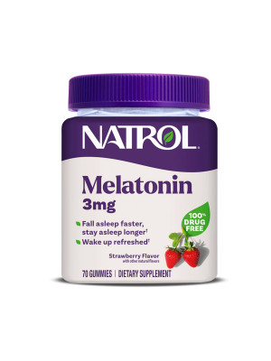 NATROL Melatonin 3mg - Мелатонин 3 мг жевательные конфеты, 70 шт Фото 2
