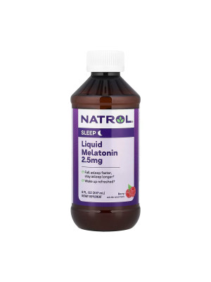 NATROL Melatonin Liquid – жидкий мелатонин 2.5 мг, 237 мл Фото 2