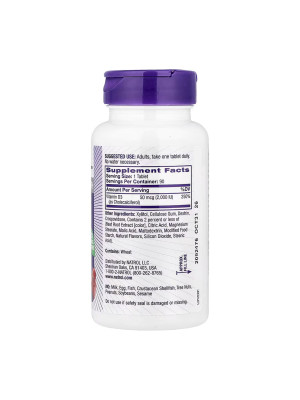 NATROL Vitamin D3 Fast Dissolve - Витамин D3 2000 МЕ быстрорастворимый, 90 табл Фото 2