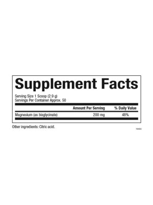 Natural Factors Magnesium Bisglycinate – бисглицинат магния 200 мг, порошок 120 г Фото 2