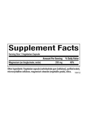 Natural Factors Magnesium Bisglycinate – магний бисглицинат 200 мг, 120 капсул Фото 2