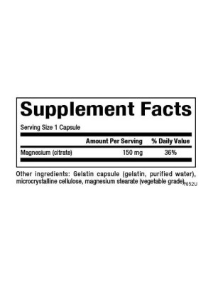 Natural Factors Magnesium Citrate – цитрат магния 150 мг, 90 капсул Фото 2