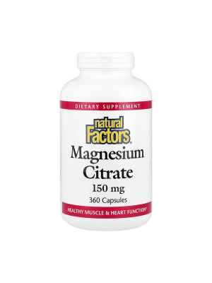Natural Factors Magnesium Citrate – цитрат магния 150 мг, 360 капсул Фото 2