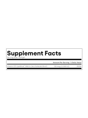 Natural Factors Vitamin D3 LipoMicel Matrix - vitamin D3 with increased bioavailability, 90 capsules Фото 2