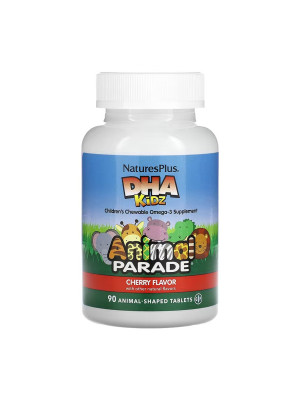 Nature's Plus Kids Animal Parade DHA Omega-3 – детская омега-3 ДГК, жевательные таблетки, 90 табл Фото 2