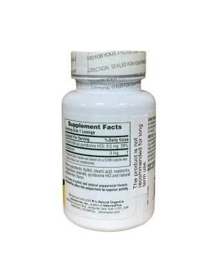 Nature's Plus Melatonin Sublingual 3mg with B6 – мелатонин с витамином B6 сублингвальный, 60 таблеток Фото 2