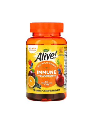 Nature's Way Immune Gummy – жевательные витамины с цинком и бузиной для иммунитета, 90 шт Фото 2