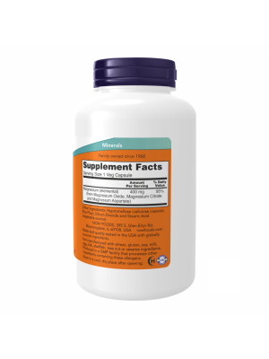 Now Foods Magnesium 400mg - 180 vcaps Фото 2