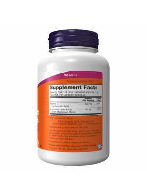 Now Foods Magnesium Ascorbate – аскорбат магния (буферизированный витамин C + магний), порошок 227г Фото 2