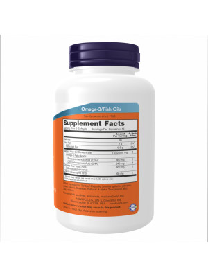 Now Foods Red Omega – омега-3 комплекс с коэнзимом Q10 и красным дрожжевым рисом, 180 капсул Фото 2