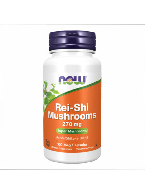 Now Foods Rei-Shi Mushrooms - гриб рейші 270 мг, 100 вегетаріанських капсул Фото 1
