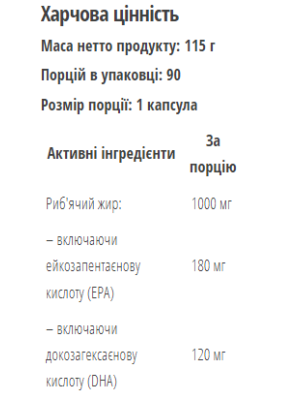 Bodyperson Labs Omega 3 – омега-3 из рыбьего жира, 90 капсул Фото 2