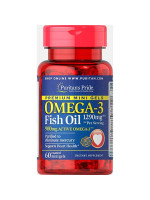 Puritan's Pride Omega-3 Fish Oil 1290 mg Mini Gels (900 мг активных омега-3) – рыбий жир, 60 капсул Фото 1