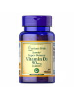 Puritan's Pride Vitamin D3 50 mcg 2000 IU - Витамин D3 2000 МЕ, 200 мягких капсул Фото 1