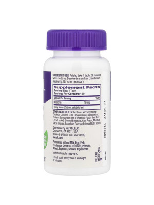 Fast-Dissolving Melatonin 10 mg - 60 tablets Natrol Фото 2