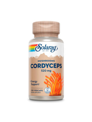 Solaray Cordyceps Mushroom 520mg – кордицепс гриб, 100 вегетарианских капсул Фото 2