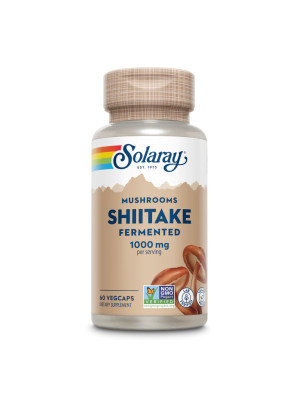 Solaray Fermented Shiitake Mushroom – Ферментированный гриб шиитаке 1000 мг, 60 капсул Фото 2