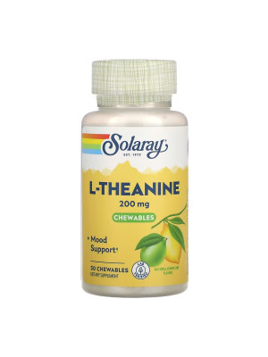 Solaray L-Theanine 200mg - Л-теанин 200 мг жевательные таблетки, 30 шт Фото 2
