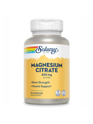 Solaray Magnesium Citrate 400mg – цитрат магния, 90 vcaps Фото 2