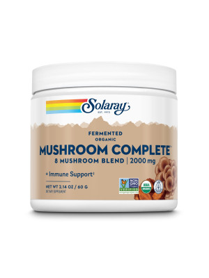 Solaray Organic Fermented Mushroom Complete – ферментированные грибы порошок органический комплекс, 2000 мг, 60 г Фото 2