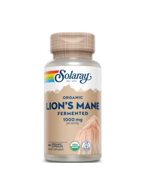 Solaray Organic Lion's Mane Fermented 1000mg - їжовик гребінчастий ферментований, 60 капсул Фото 2