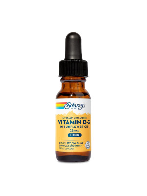 Solaray Vitamin D-3 25mcg - vitamin D3 liquid, 14.8 ml Фото 2